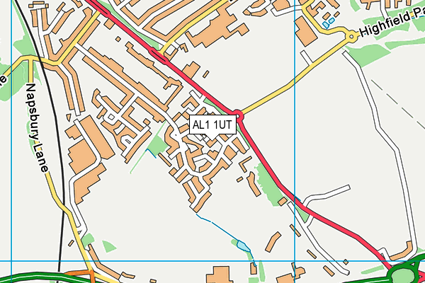 AL1 1UT map - OS VectorMap District (Ordnance Survey)
