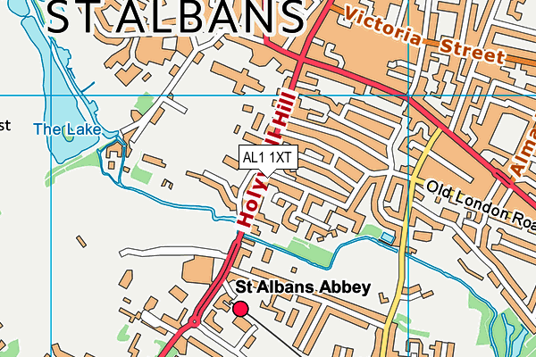 AL1 1XT map - OS VectorMap District (Ordnance Survey)