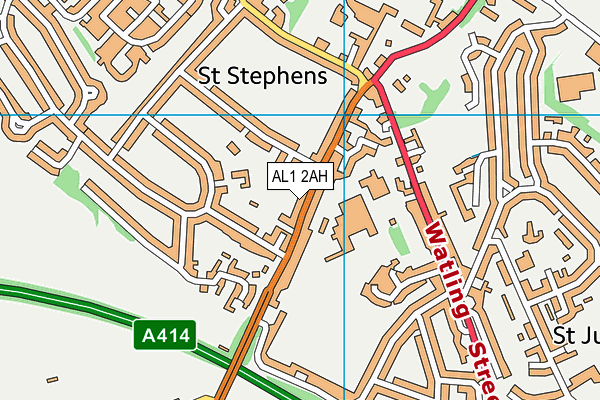 AL1 2AH map - OS VectorMap District (Ordnance Survey)