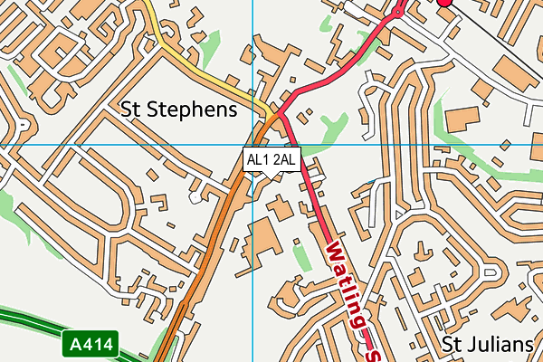 AL1 2AL map - OS VectorMap District (Ordnance Survey)
