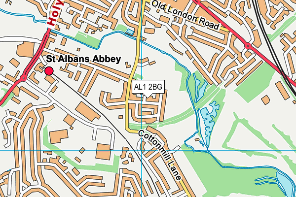 AL1 2BG map - OS VectorMap District (Ordnance Survey)