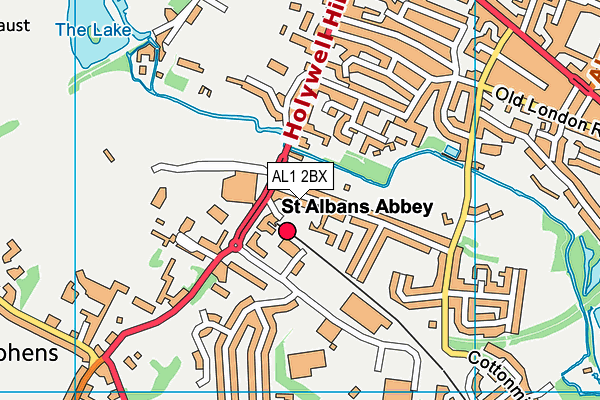 AL1 2BX map - OS VectorMap District (Ordnance Survey)