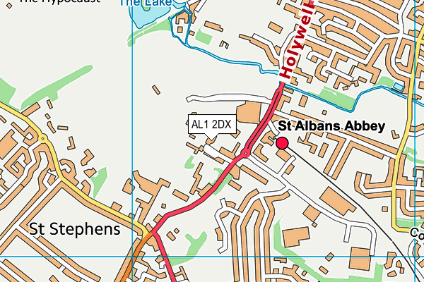 AL1 2DX map - OS VectorMap District (Ordnance Survey)