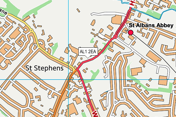 AL1 2EA map - OS VectorMap District (Ordnance Survey)