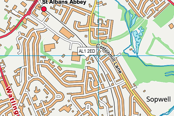 AL1 2ED map - OS VectorMap District (Ordnance Survey)