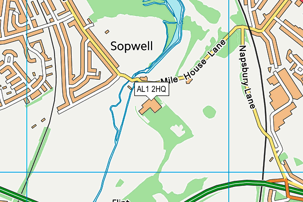 Sopwell House Country Club & Viverano Spa map (AL1 2HQ) - OS VectorMap District (Ordnance Survey)