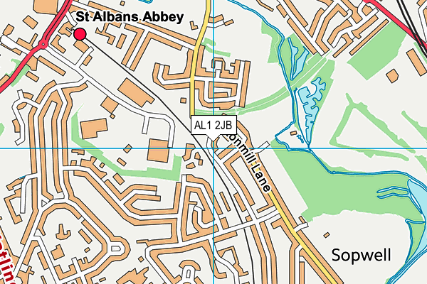 AL1 2JB map - OS VectorMap District (Ordnance Survey)