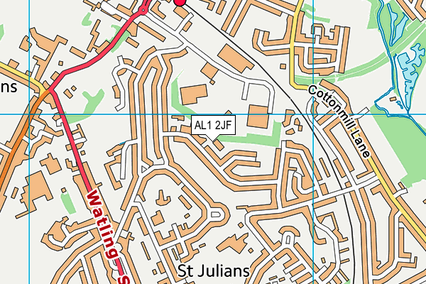 AL1 2JF map - OS VectorMap District (Ordnance Survey)