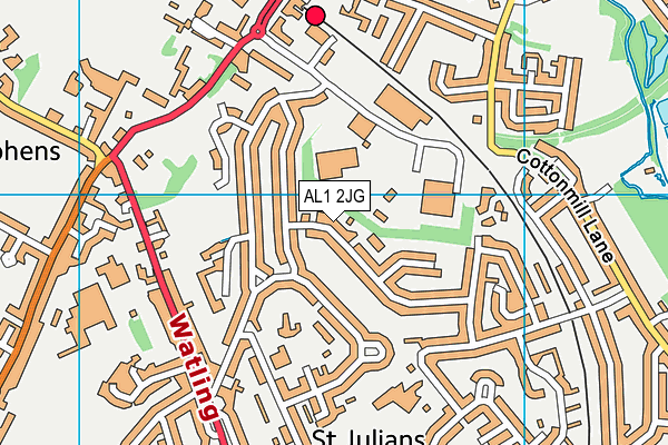 AL1 2JG map - OS VectorMap District (Ordnance Survey)