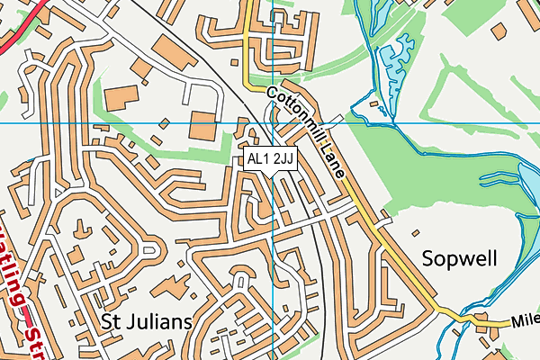 AL1 2JJ map - OS VectorMap District (Ordnance Survey)