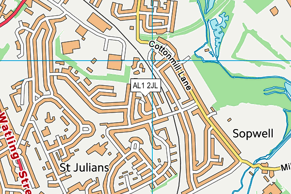 AL1 2JL map - OS VectorMap District (Ordnance Survey)