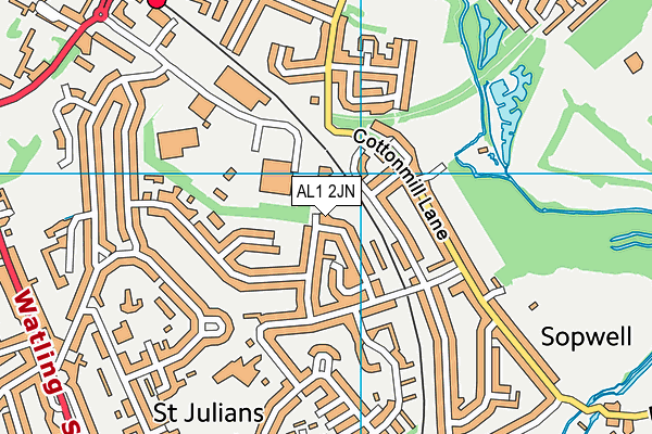 AL1 2JN map - OS VectorMap District (Ordnance Survey)