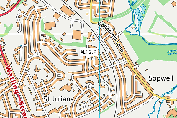 AL1 2JP map - OS VectorMap District (Ordnance Survey)