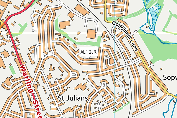AL1 2JR map - OS VectorMap District (Ordnance Survey)