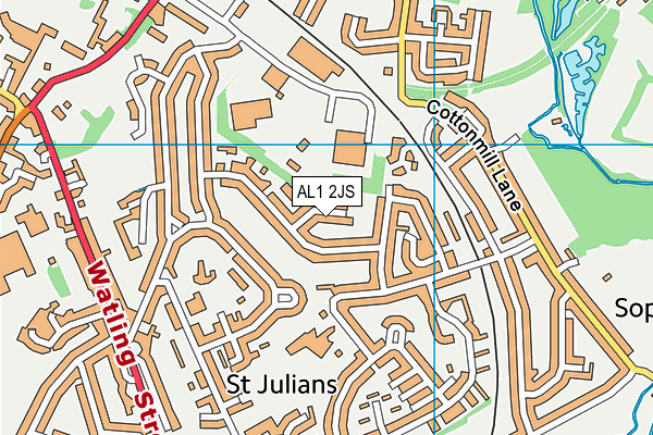AL1 2JS map - OS VectorMap District (Ordnance Survey)