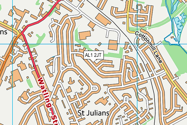 AL1 2JT map - OS VectorMap District (Ordnance Survey)