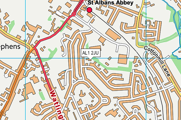 AL1 2JU map - OS VectorMap District (Ordnance Survey)