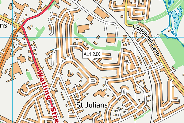 AL1 2JX map - OS VectorMap District (Ordnance Survey)