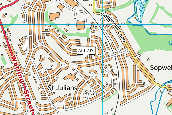 AL1 2JY map - OS VectorMap District (Ordnance Survey)