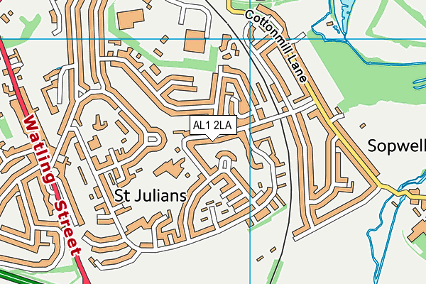 AL1 2LA map - OS VectorMap District (Ordnance Survey)