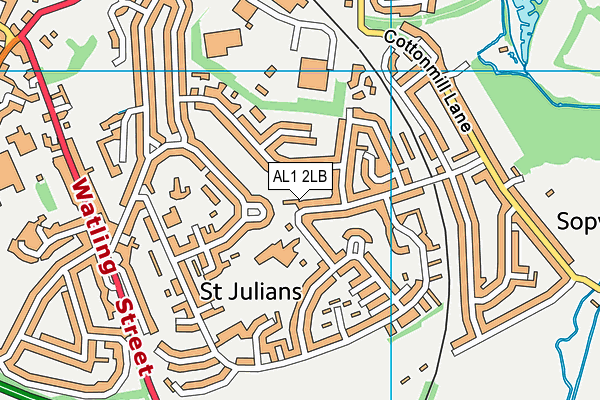 AL1 2LB map - OS VectorMap District (Ordnance Survey)