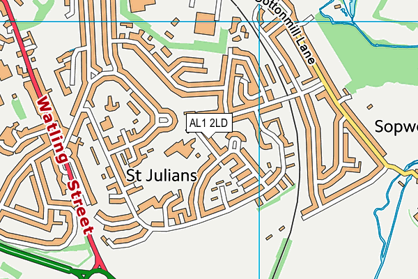 AL1 2LD map - OS VectorMap District (Ordnance Survey)