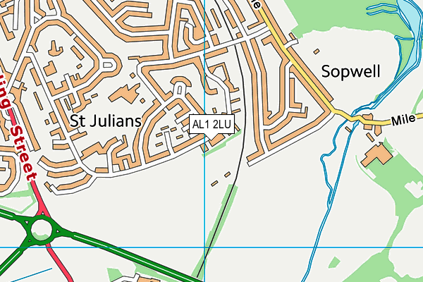 AL1 2LU map - OS VectorMap District (Ordnance Survey)