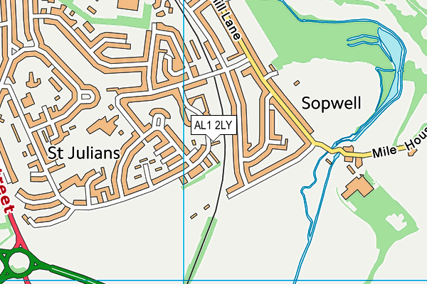 AL1 2LY map - OS VectorMap District (Ordnance Survey)