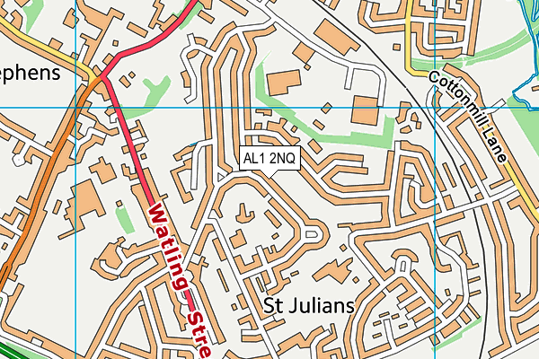 AL1 2NQ map - OS VectorMap District (Ordnance Survey)