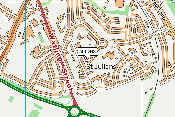 AL1 2NS map - OS VectorMap District (Ordnance Survey)