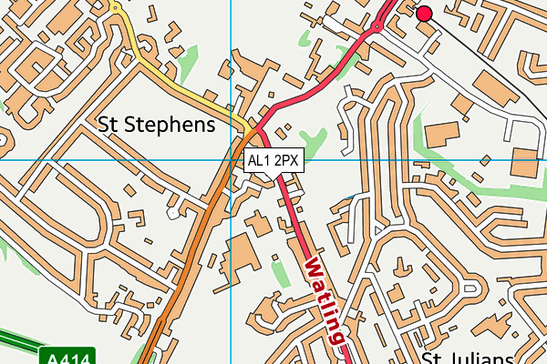 AL1 2PX map - OS VectorMap District (Ordnance Survey)
