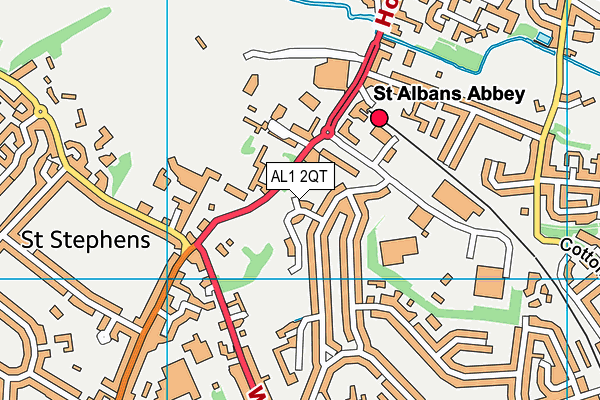 AL1 2QT map - OS VectorMap District (Ordnance Survey)