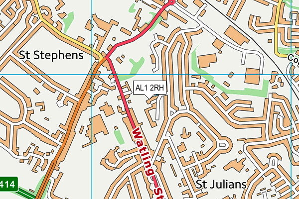 AL1 2RH map - OS VectorMap District (Ordnance Survey)