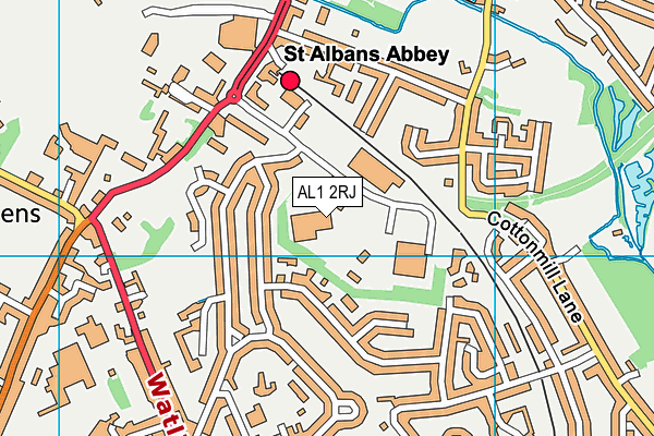 Puregym (St Albans) map (AL1 2RJ) - OS VectorMap District (Ordnance Survey)
