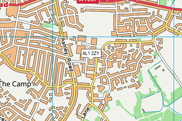 AL1 2ZY map - OS VectorMap District (Ordnance Survey)