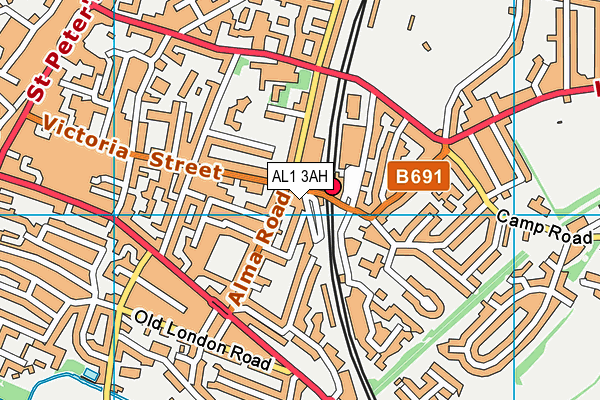 AL1 3AH map - OS VectorMap District (Ordnance Survey)