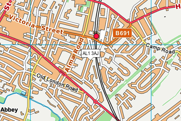 AL1 3AJ map - OS VectorMap District (Ordnance Survey)