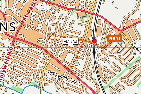 AL1 3AU map - OS VectorMap District (Ordnance Survey)