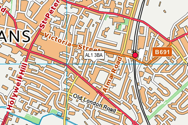 AL1 3BA map - OS VectorMap District (Ordnance Survey)