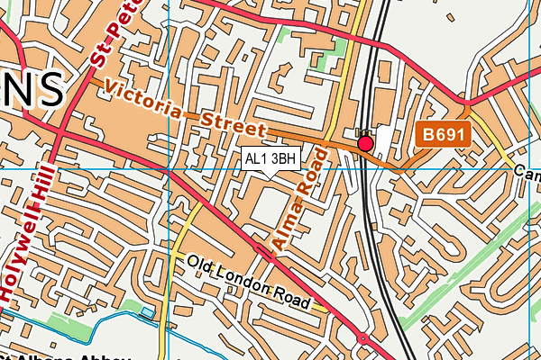 AL1 3BH map - OS VectorMap District (Ordnance Survey)