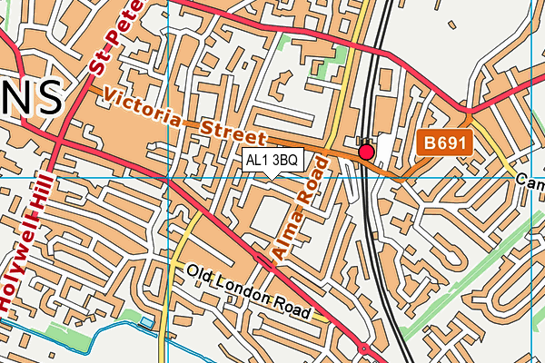 AL1 3BQ map - OS VectorMap District (Ordnance Survey)