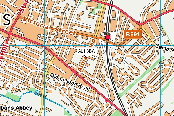 AL1 3BW map - OS VectorMap District (Ordnance Survey)