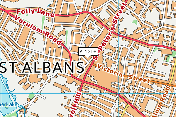 AL1 3DH map - OS VectorMap District (Ordnance Survey)