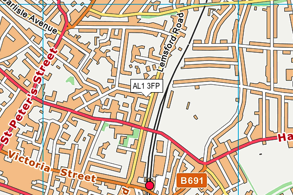 AL1 3FP map - OS VectorMap District (Ordnance Survey)