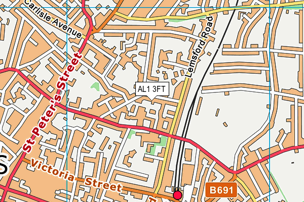 AL1 3FT map - OS VectorMap District (Ordnance Survey)