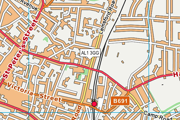 AL1 3GG map - OS VectorMap District (Ordnance Survey)