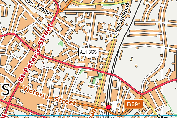 AL1 3GS map - OS VectorMap District (Ordnance Survey)