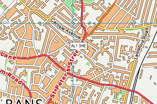 AL1 3HE map - OS VectorMap District (Ordnance Survey)