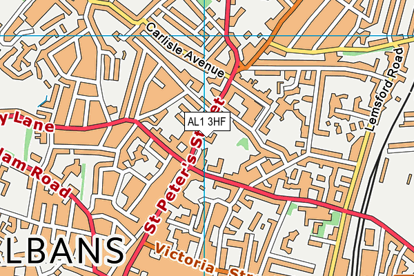 AL1 3HF map - OS VectorMap District (Ordnance Survey)