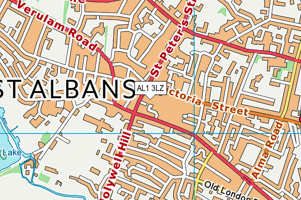 AL1 3LZ map - OS VectorMap District (Ordnance Survey)